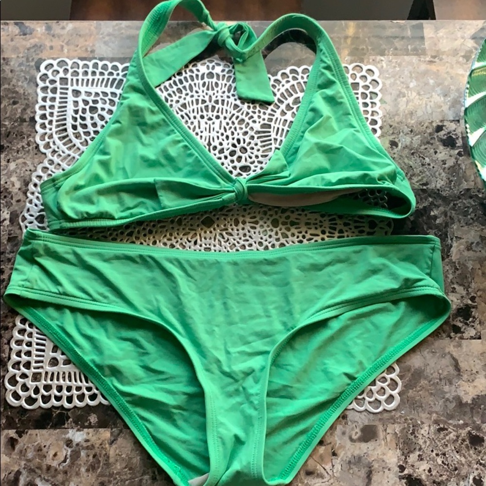 GAP Women's Green Two-Piece Bikini Set